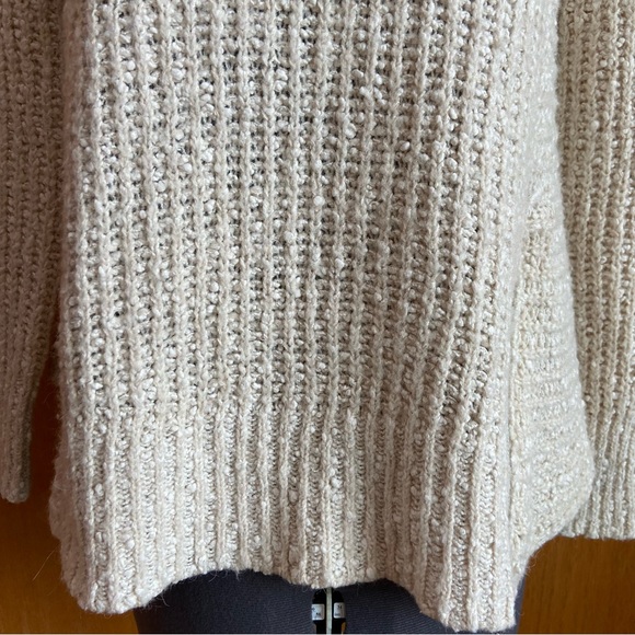 Anthropologie Moth Zipped Stitch Sweater in Ivory - Picture 3 of 13